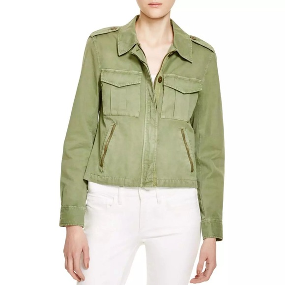- Sanctuary Green Twill Military Jacket SZ S! NEW! - Picture 1 of 11